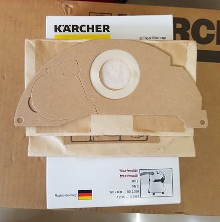 Pacote de 10 sacos Saco de filtro de papel Karcher