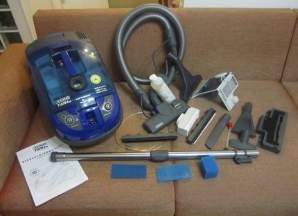 Instruções para o aspirador incluídas