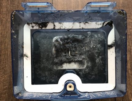 Le conteneur contaminé doit être lavé après chaque nettoyage. Entretien de l'aqua box après nettoyage