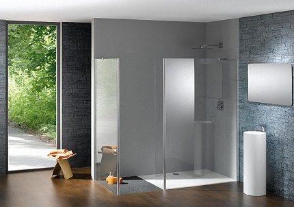 Cabine de douche ouverte