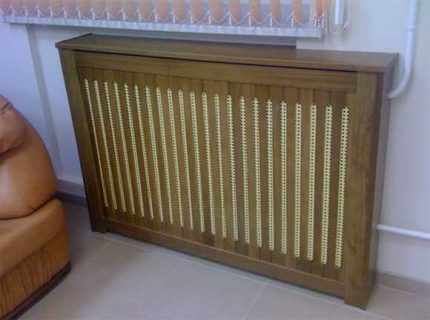 Écran en bois pour le radiateur Écran pour batterie