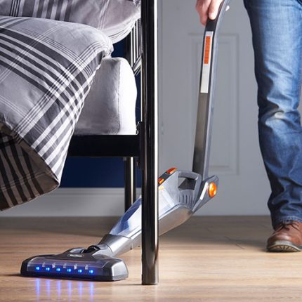 Vacuum cleaner mop with bent handle and backlight Folding handle