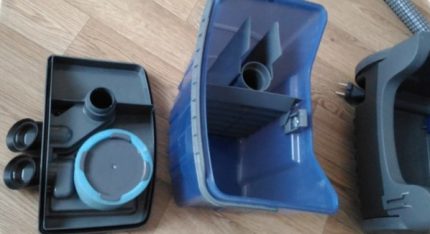 Boxing with aquafilter washing washer from Zelmer Aquafilter device