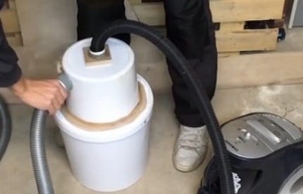 Connexion du filtre cyclone