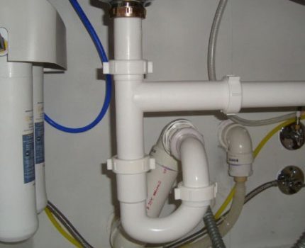 Piège à eau sous l'évier Obturateur d'eau