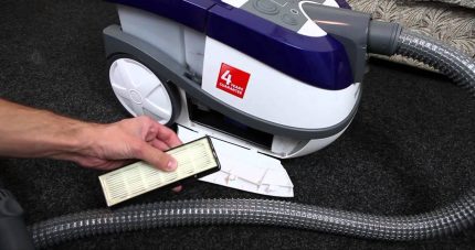 Compartiment filtre Filtre HEPA pour unité de lavage