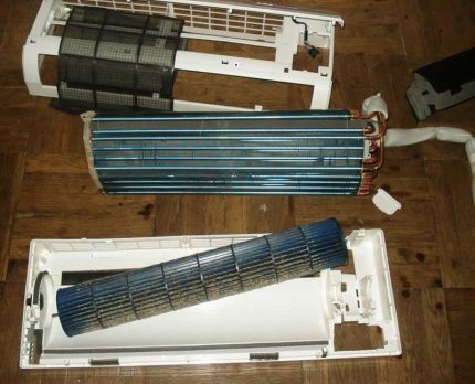 Unité intérieure Unité intérieure démontée