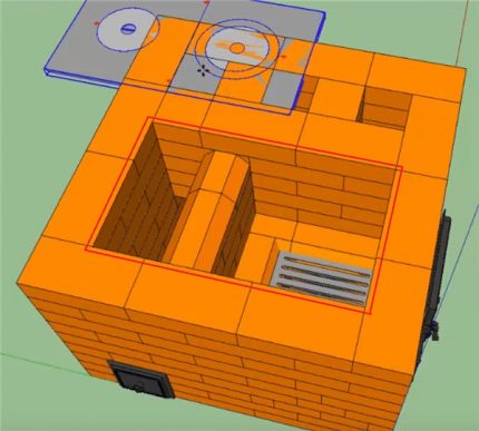 Installation d'un panneau en fonte au-dessus du foyer du poêle Installer le poêle sur le poêle