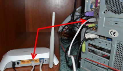 Anschließen eines Routers an einen PC