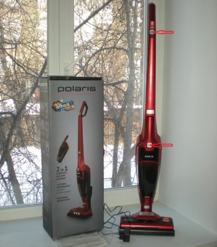 Aspirateur compact 2 en 1 Boutons de commande sur PVCS 1125