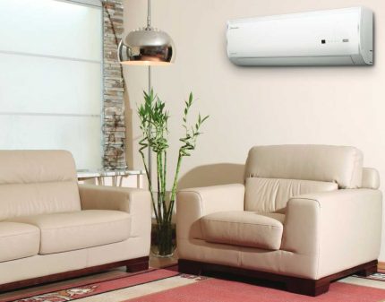 Ballu air conditioning in the interior Ballu model in the interior