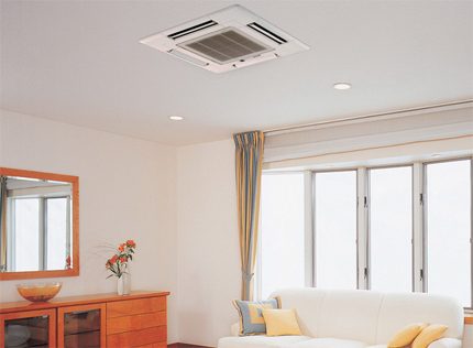 Climatiseur à cassette résidentiel Cassette dans la conception de la pièce