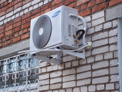 La partie la plus bruyante du système divisé est située dans la rue Bruit du climatiseur