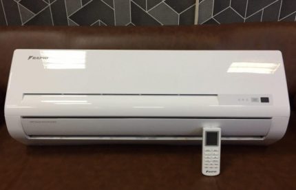 Split system for installation in a domestic environment Air conditioner functionality