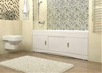 Pare-baignoire découpé