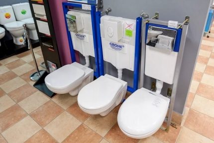 Installation systems in a plumbing store Popular system offers on the market