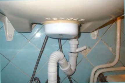 Sifão após a limpeza