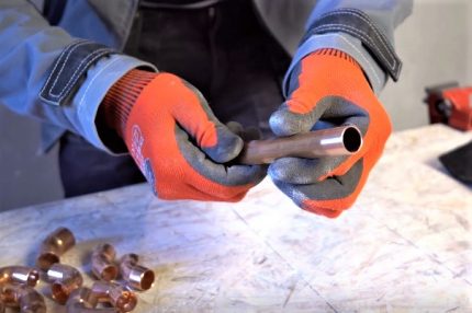 Extremidade do tubo soldado