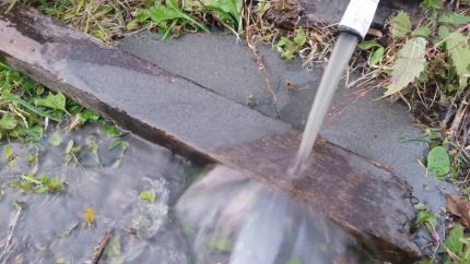 Rinçage du puits après forage sans outil Eh bien l'accumulation