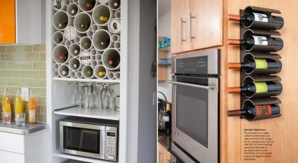 Stockage des bouteilles dans la cuisine