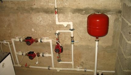 Option pour l'emplacement du vase d'expansion Installation d'un réservoir à diaphragme