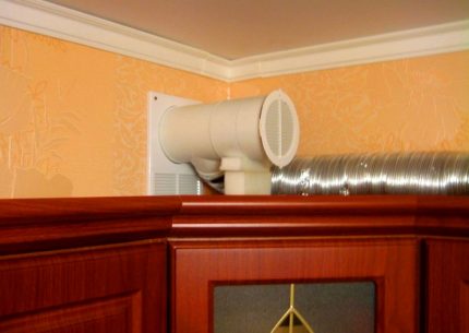 Grille pour le conduit de ventilation de la cuisine Grille en plastique pour raccordement au conduit