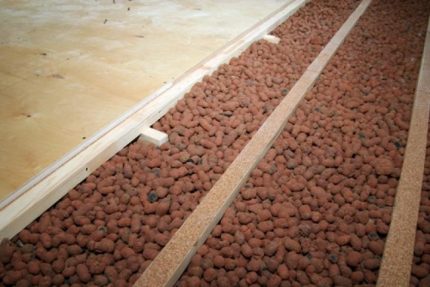 Isolation de plancher en argile expansée