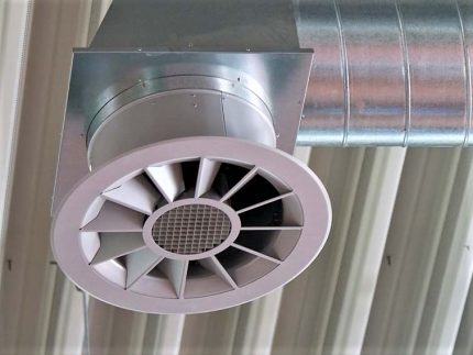 Le ventilateur rond est monté dans un tuyau Ventilateur d'échappement de tuyau