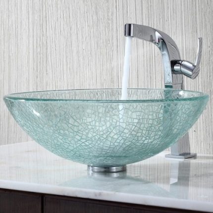 Tempered glass sink Glass mini washbasin
