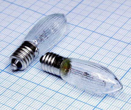 Lampe avec douille E10