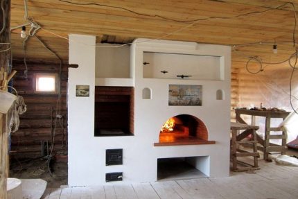 Poêle russe prêt Poêle russe prêt