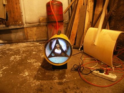 Heißluftpistole mit Propanflasche