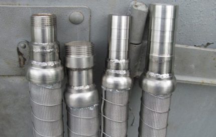 Filtres pour le tuyau d'aspiration de la station de pompage Passoire bien