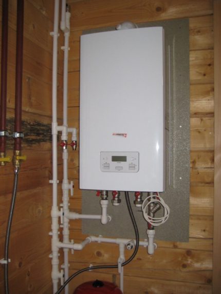 Wall-mounted gas boiler with coaxial chimney Wall mounted gas boiler