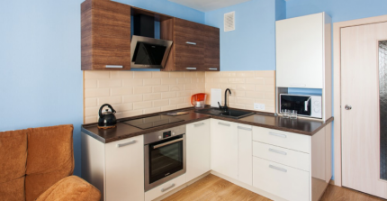 Cozinha com fogão elétrico cozinha sem gás