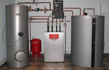Boiler room with floor gas boiler Boiler room with floor gas boiler