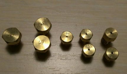 Jets ou buses de brûleur à gaz