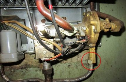 Platz für mögliche Verstopfung der Säule