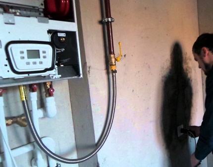 Préparation de l'installation de la chaudière Baksi