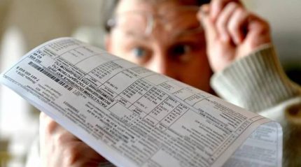 Réception de gaz Document de paiement pour la consommation de gaz