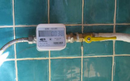 Lecture du compteur de gaz