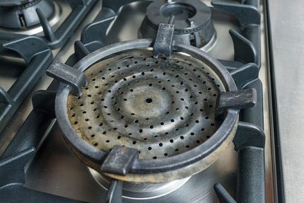 Diviseur de cuisinière à gaz bouché