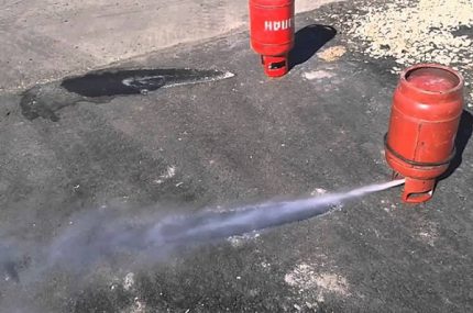 Gaz kalıntılarının silindirden boşaltılması Gaz deşarjı