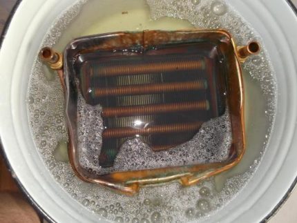 Descalcificação do trocador de calor Descalcificação do trocador de calor