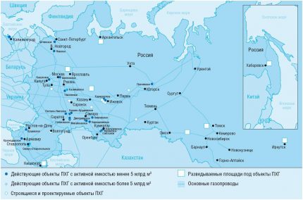 Cartographie du système de stockage de gaz Système de stockage de gaz