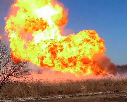 Bir gaz boru hattında sızıntının sonuçları