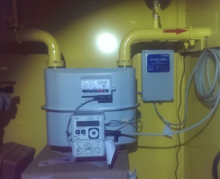 Ev tipi gaz sayacı ve düzeltici Düzeltici nereye yerleştirilir