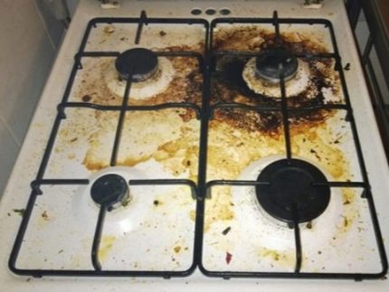 Dirty stove