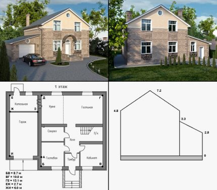 Disposition de la maison pour calculer la perte de chaleur