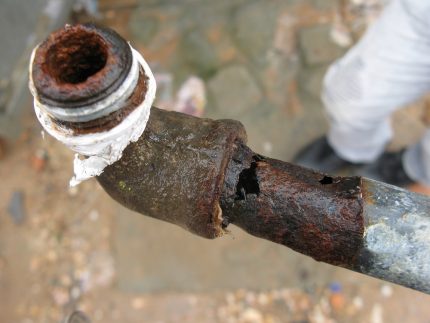 Pipe rouillée
